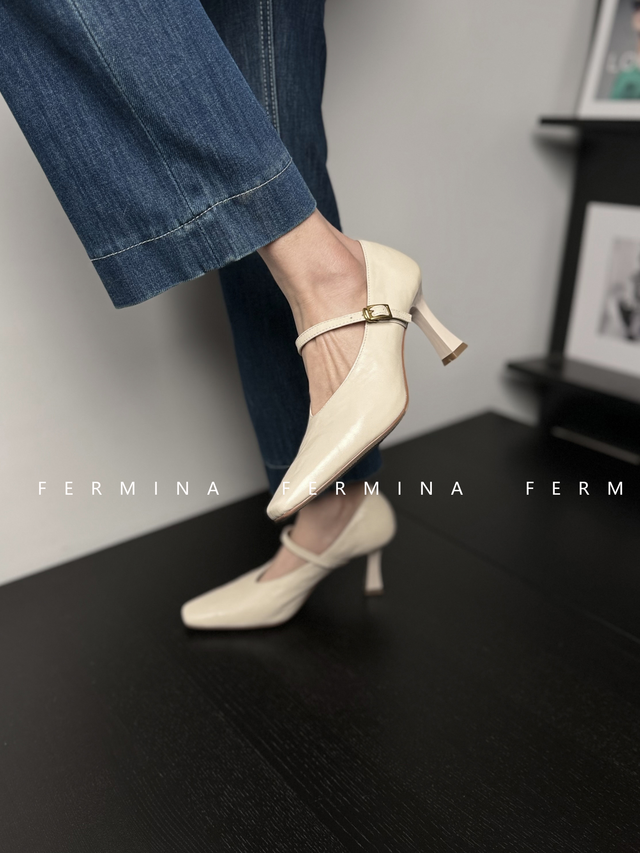 Niche Design Women's High-Heeled Witch Shoes, Thin Heels & Pointed Toes, 2024 Mary Jane Style for Spring