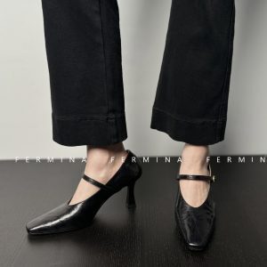 Niche Design Women's High-Heeled Witch Shoes, Thin Heels & Pointed Toes, 2024 Mary Jane Style for Spring