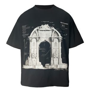 Non-Existent Arch Short Sleeve T-Shirt - AI-Generated Design, Trendy 90s Inspired Graphic Tee
