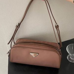 Nylon Fabric Minimalist Baguette Bag - Versatile Commuter Shoulder Bag for Women, Influencer Style, 2025 Fashion Trend