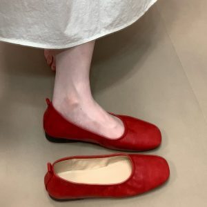 Ocean-Inspired Slip-On Flat Shoes for Women - Versatile Evening Doudou Style, Shallow Mouth Design, Perfect for Grandma and Casual Wear