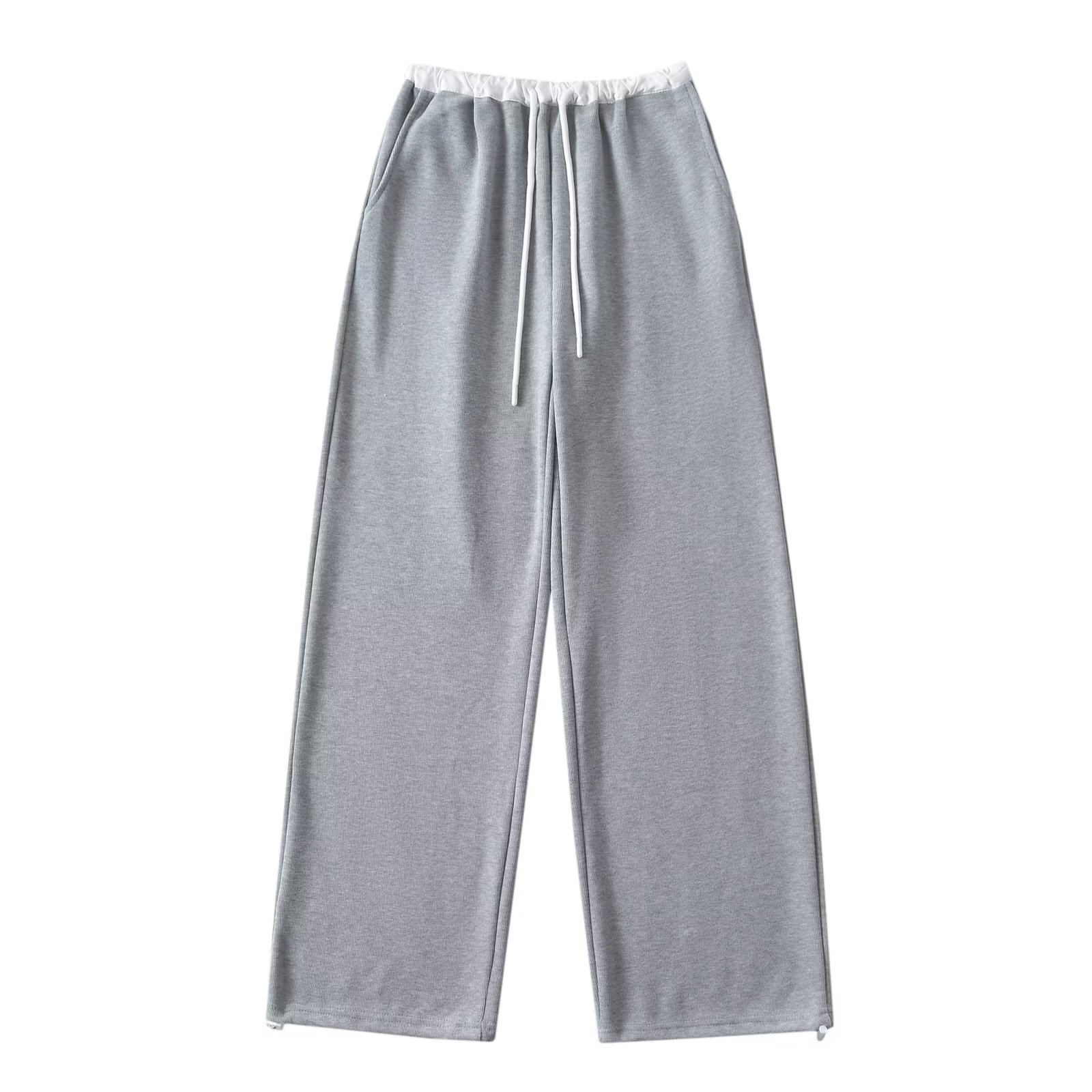 Off-Shoulder Letter Print Top with Slanted Shoulder and Lace Detail + Gray Jazz Dance Long Pants for Women