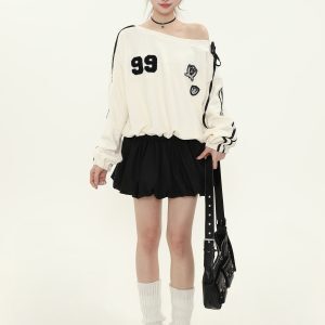 Off-Shoulder Waist-Cinching Dress for Women - Spicy Girl Style, Casual Sweatshirt Dress for Spring and Autumn, Short Skirt Fashion