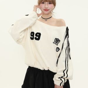 Off-Shoulder Waist-Cinching Dress for Women - Spicy Girl Style, Casual Sweatshirt Dress for Spring and Autumn, Short Skirt Fashion
