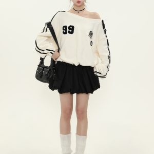 Off-Shoulder Waist-Cinching Dress for Women - Spicy Girl Style, Casual Sweatshirt Dress for Spring and Autumn, Short Skirt Fashion