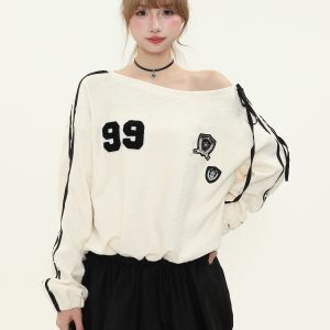 Off-Shoulder Waist-Cinching Dress for Women - Spicy Girl Style, Casual Sweatshirt Dress for Spring and Autumn, Short Skirt Fashion