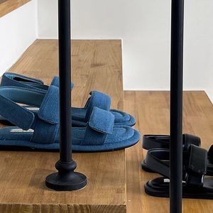 One-Strap Velcro Open-Toe Flat Sandals for Women - Trendy Spring and Autumn Casual Footwear