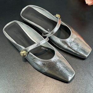 Open-Toe Half Slippers for Women - French Style Cool Slip-On Flat Shoes for Spring/Summer 2025 Fashion