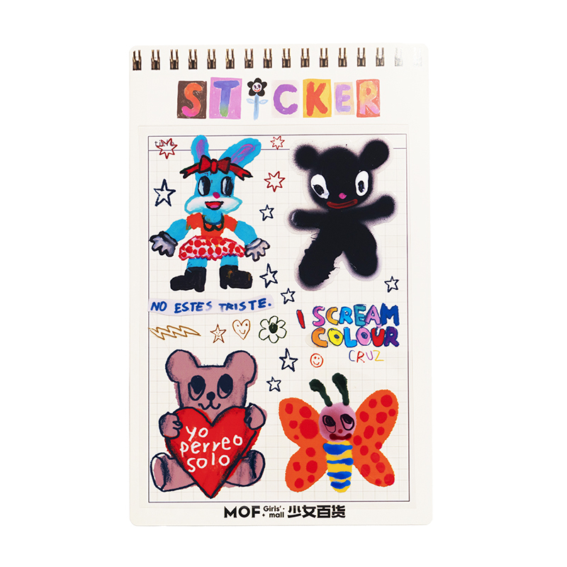 Original Artist Crystal Cartoon Stickers for Creative Planner | Fun Colorful Decorative Stickers for Scrapbooking and Journaling