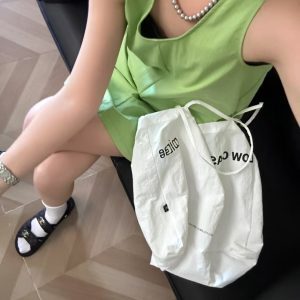 Oversized Korean Style Letter Tote Bag - Casual Versatile Shoulder Bag for Women, Perfect for Everyday Use and Errands