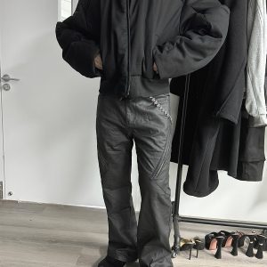 Oversized Thick Cotton Bomber Jacket - 3M Snow-Like Fabric, 450g - Winter Essential Outerwear for Y2K and Street Style