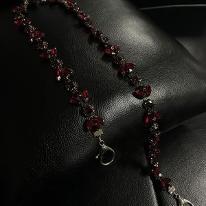 Pigeon Blood Gem Chain Trousers - Trendy Streetwear Pants with Unique Design, Fashion-Forward Style for 90s and Y2K Aesthetic