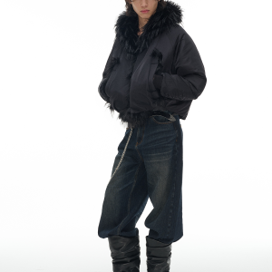 Pleated Collar Knight Boots - Top Layer Cowhide with Sheepskin Lining, 5cm Height Increase, Stylish Y2K Inspired Footwear