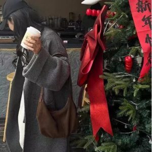 Plush Dumpling Bag for Autumn & Winter - Korean Niche Design, Matte Suede Retro Shoulder Crossbody Underarm Bag Trend