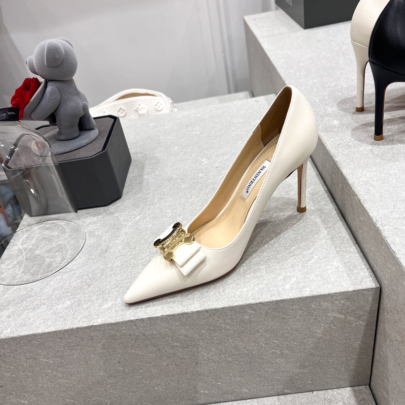 Pointed Metal Buckle High-Heeled Shallow Mouth Elegant Women’s Shoes - Sweet Style Party Footwear for Banquets and Events