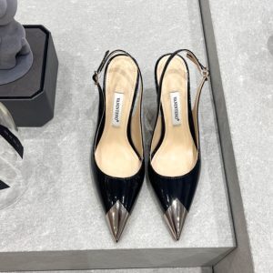 Pointed Toe Backless High-Heeled Sandals with Thin Heel and One Strap - Stylish Hong Kong Design for Effortless Elegance
