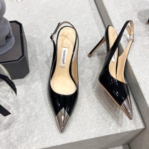 Pointed Toe Backless High-Heeled Sandals with Thin Heel and One Strap - Stylish Hong Kong Design for Effortless Elegance