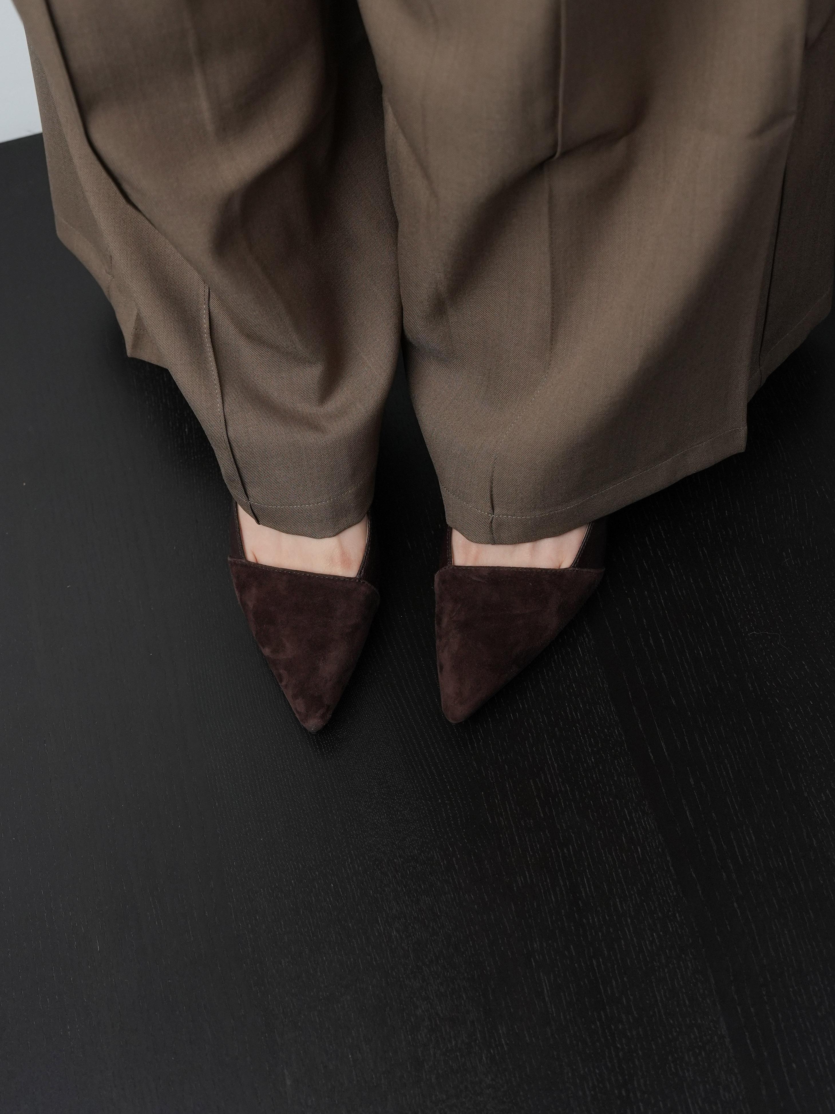 Pointed Toe Spliced High Heels for Women, Thin Mid-Heel Minimalist Commuting Flats, Chanel-Inspired Office Shoes
