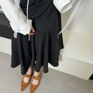 Pointed Vintage Women's Mary Jane Flats - High-End Chinese Style Shoes with Inner Height Increase for Spring & Autumn 2025