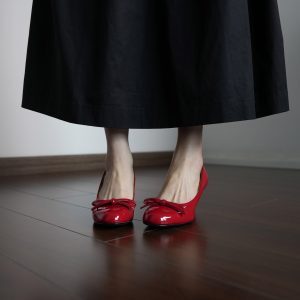 Princess Style Bow Mary Jane Shoes for Women - Low Round Toe One Strap High Heels, Elegant Vintage Fashion