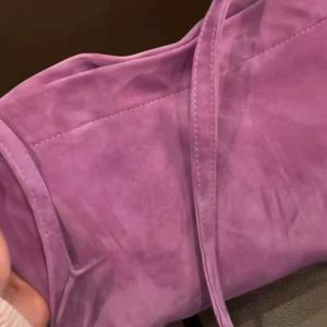 Purple Minimalist Suede Tote Bag - Large Capacity Shoulder Crossbody for Work and Commute, Chic Y2K Style