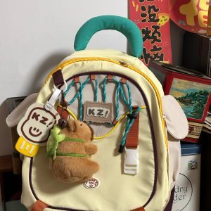 Quirky Cute Girl's Backpack - Large Capacity School Bag for High School & College Students
