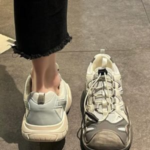 Quirky Design Matching Skirt and Ugly Cute Dad Shoes for Women - 2025 Spring/Summer Casual Soft Sole Sports Footwear