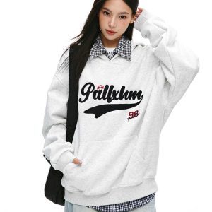 Retro Baseball Hoodie Unisex Loose Fit Sports Jersey Top Jacket - Vintage American Style Streetwear
