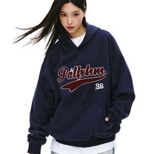 Retro Baseball Hoodie Unisex Loose Fit Sports Jersey Top Jacket - Vintage American Style Streetwear