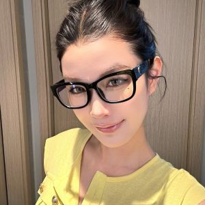 Retro Black Square Women's Glasses for Myopia - High Prescription, Korean Style, Anti-Blue Light, Flattering for Round Faces