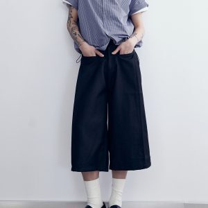 Retro Clean Fit Casual Trousers for Men and Women - High-End Design Loose Straight-Leg Draped Cropped Pants