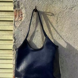 Retro College Style Color-Block Tote Bag - Large Capacity Versatile Underarm Shoulder Bag for Students and Commuters