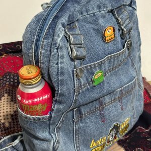 Retro Denim Backpack for Students - Large Capacity Casual Book Bag, Trendy Handbag for School, Y2K Style