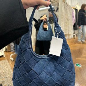 Retro Denim Tote Bag 2025 - Niche Large Capacity Handheld Underarm Commuting Handbag for Casual Style