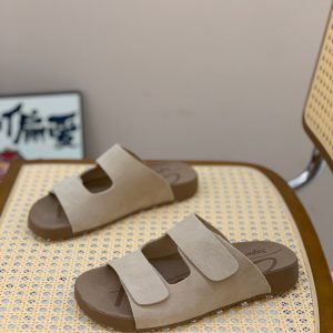 Retro Flat Slip-On Sandals for Women - Versatile Magic Tape Outdoor Slippers for Summer 2025