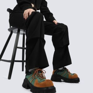 Retro Genuine Leather Small Shoes for Women - Slimming Height-Increasing Thick-Soled Spring/Summer 2025 Style