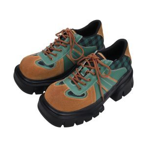 Retro Genuine Leather Small Shoes for Women - Slimming Height-Increasing Thick-Soled Spring/Summer 2025 Style