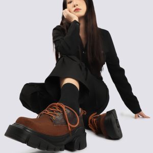 Retro Genuine Leather Unisex Small Shoes for Women - 2025 Spring Summer Thick-Soled Unique Design