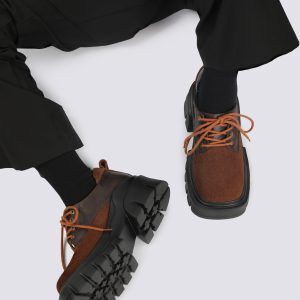 Retro Genuine Leather Unisex Small Shoes for Women - 2025 Spring Summer Thick-Soled Unique Design