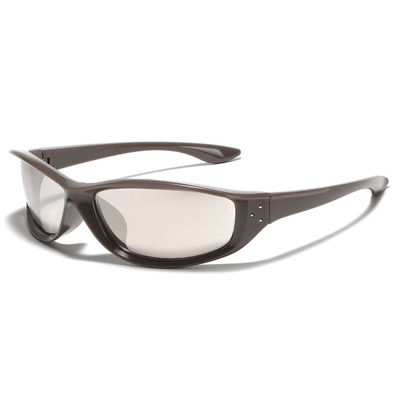 Retro Mercury Color Cycling Sunglasses for Mountaineering - UV Protection, High-End Sports Eyewear, European & American Style