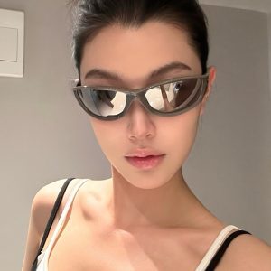 Retro Mercury Color Cycling Sunglasses for Mountaineering - UV Protection, High-End Sports Eyewear, European & American Style