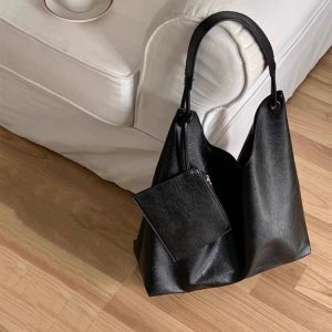 Retro Minimalist Tote Bag for Women - Soft Large Capacity Commuter Shoulder Bag, 2025 Fashion, Everyday Casual Style