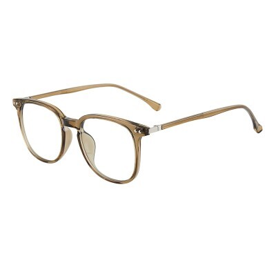 Retro Olive Green Square Glasses for Round Faces - Flat Lens Women's Eyewear, Y2K Style