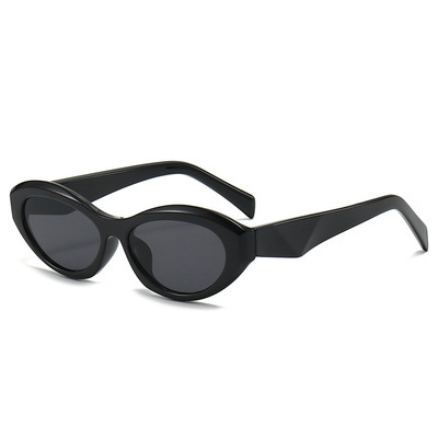 Retro Oval Cat-Eye Sunglasses for Women, Trendy High-End Style, Perfect for Small Faces, Inspired by European and American Fashion