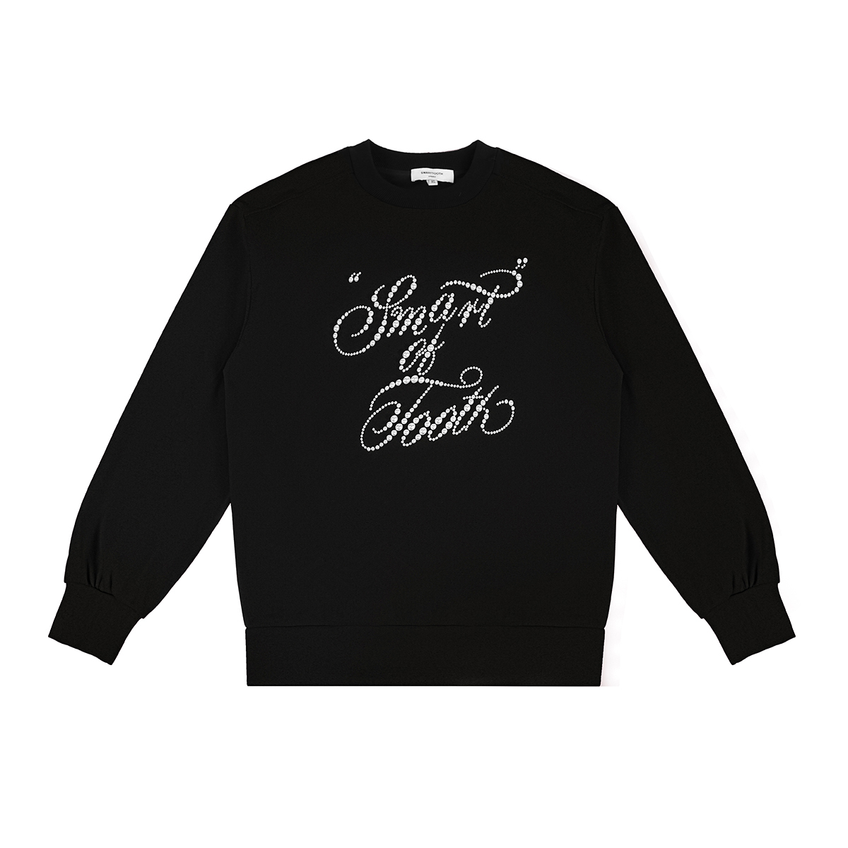 Retro Oversized Pearl Inlaid Round Neck Sweatshirt for Men and Women - American Style Long Sleeve Couple Top Trend