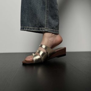 Retro Roman One-Strap Wedge Sandals for Women - Summer Niche Design Outdoor Slippers