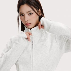 Retro Slim Fit Sports Cardigan Hoodie for Women - Trendy Short Casual Jacket with American Style, Perfect for Y2K and Everyday Wear