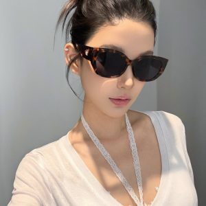 Retro Square Cat Eye Sunglasses for Women - 2025 High-End Slimming Design for Big Faces, Trendy European and American Style