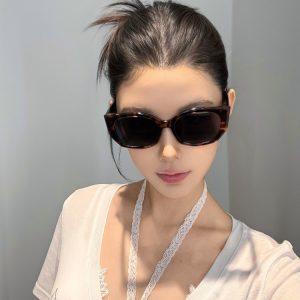 Retro Square Cat Eye Sunglasses for Women - 2025 High-End Slimming Design for Big Faces, Trendy European and American Style