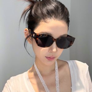 Retro Square Cat Eye Sunglasses for Women - 2025 High-End Slimming Design for Big Faces, Trendy European and American Style